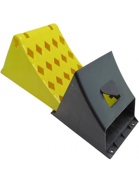 Calzo 190 mm ancho y soporte de plástico para ruedas