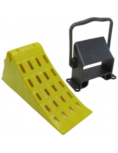 Calzo 135 mm ancho y soporte de plástico para ruedas