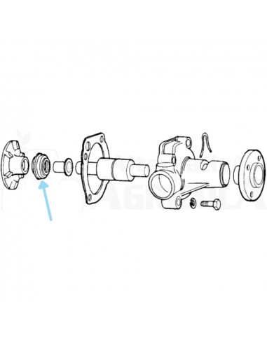 Retén bomba de agua Ø 18,39 x 36,64 x 17 mm