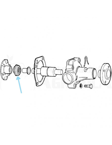 Retén bomba de agua Ø 18,39 x 36,64 x 17 mm