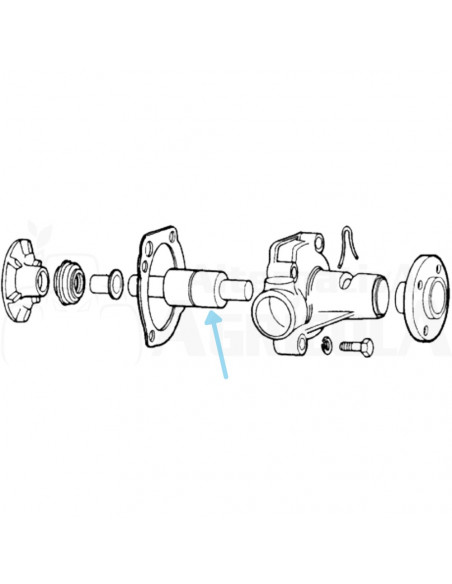 Eje con rodamiento bomba de agua Ebro EIADKN-8530