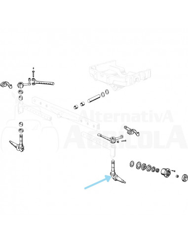 Mangueta izquierda para tractores Ebro Kubota