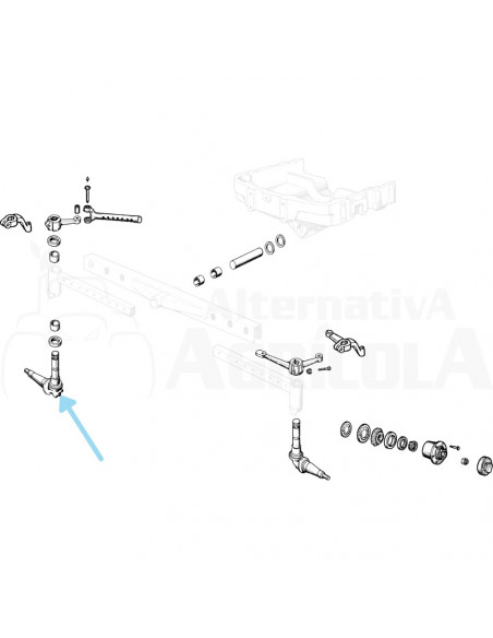 Mangueta izquierda para tractores Ebro Kubota