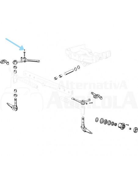 Engrasador bulón biela puente delantero Ebro - Kubota 353026-ES7
