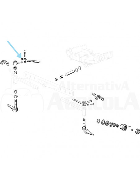 Casquillo bulón biela puente delantero Ebro - Kubota N-3134