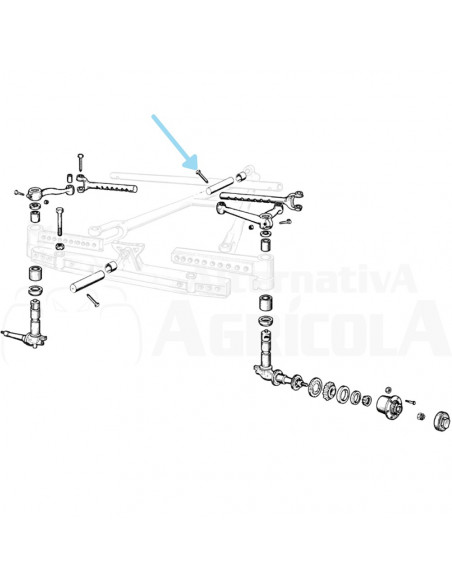 Pasador bulón trasero cárter puente delantero Ebro - Kubota 76500-S7
