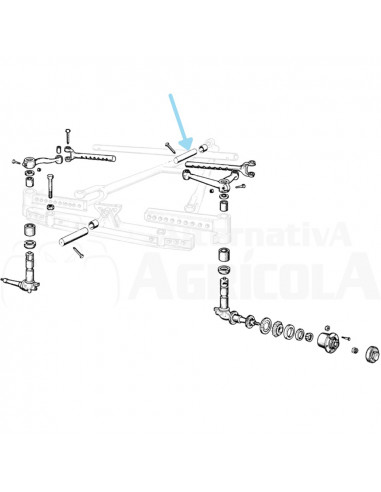 Bulón trasero cárter puente delantero Ebro - Kubota S-55 160