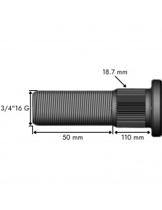 Tornillo puente delantero Ebro - Kubota, John Deere