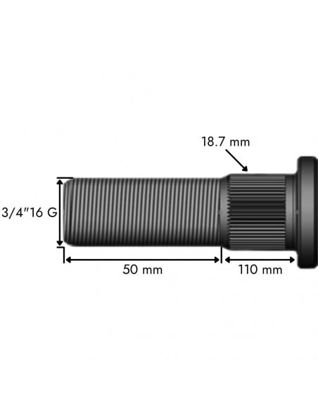 Tornillo puente delantero Ebro - Kubota, John Deere
