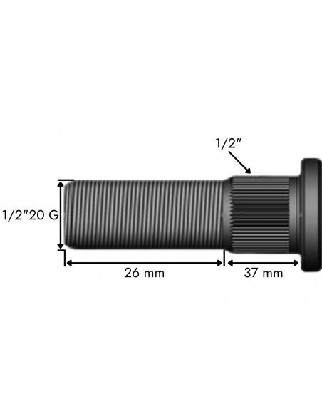 Tornillo puente delantero Ebro - Kubota 20557-ES2