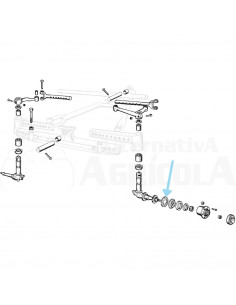 Tuerca almenada puente delantero Ebro - Kubota 34449-ES2B
