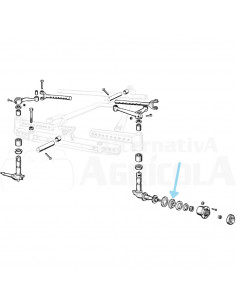 Rodamiento rodillos puente delantero Ebro - Kubota