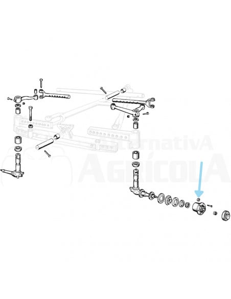 Tuerca rueda hexagonal Ebro - Kubota 281070