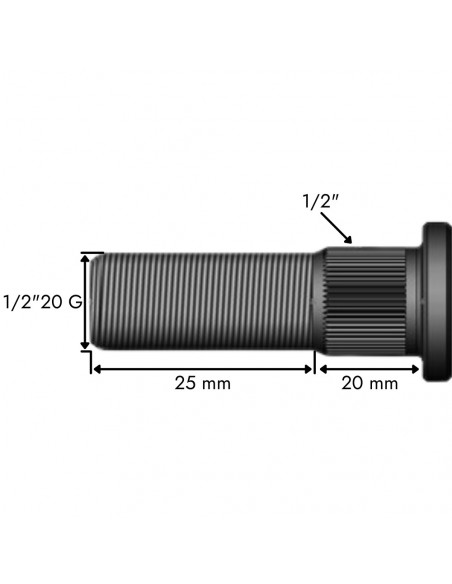 Perno buje mangueta puente delantero Ebro - Kubota E83W-1107