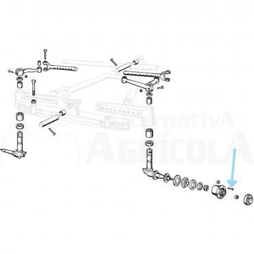 Perno buje mangueta puente delantero Ebro - Kubota E83W-1107