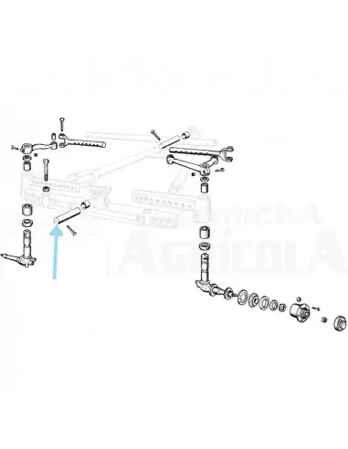 Bulón eje delantero puente delantero Ebro - Kubota N-3006