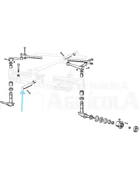 Bulón eje delantero puente delantero Ebro - Kubota N-3006