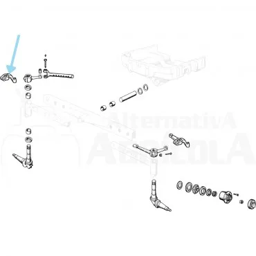 Biela simple derecha Ebro - Kubota para puente recto Biela simple derecha Ebro - Kubota para puente recto