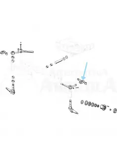 Biela doble izquierda Ebro - Kubota para puente recto 347071