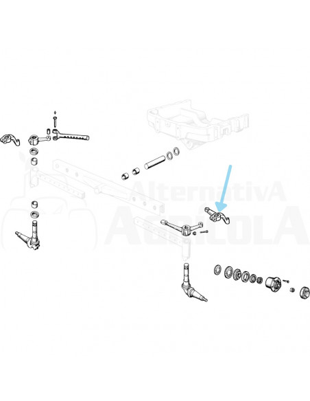 Biela doble izquierda Ebro - Kubota para puente recto 347071
