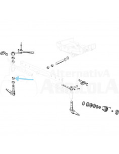 Casquillo bronce original Ø 38 x 43 x 38 mm puente delantero Ebro - Kubota
