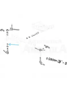 Casquillo bronce original Ø 38 x 43 x 38 mm puente delantero Ebro - Kubota