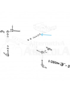 Arandela reglaje 0.5 mm puente delantero Ebro - Kubota 2882868