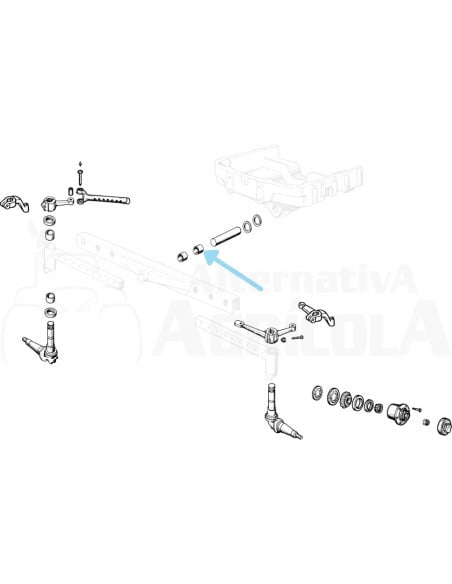Casquillo bulón delantero central Ø 47.8 x 52.3 x 51 mm Ebro - Kubota