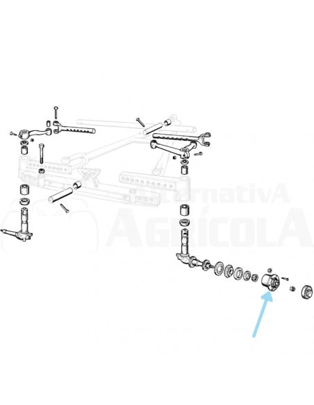 Buje de rueda con taladros roscados Ebro - Kubota SIADKN-1106-B