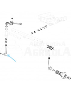 Mangueta derecha tratada Ebro - Kubota para puente recto
