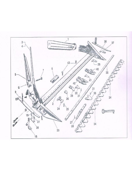 Premilama lateral izquierda para peine B.C.S