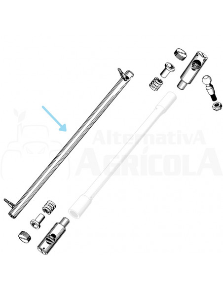 Barra lateral eje delantero simple Ebro - Kubota EIADKN-3305-A