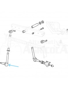 Mangueta de dirección derecha Ebro 898221M93