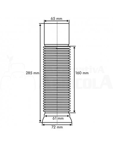 Manguera Flexible Tubo de Escape para Tractores John Deere