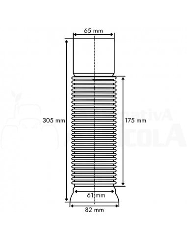 Flexible Tubo de Escape para Tractores