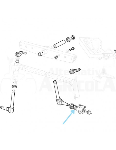 Rodamiento interior Ø 45.55 x 83 x 25.4 mm Ebro - Kubota, Massey Ferguson