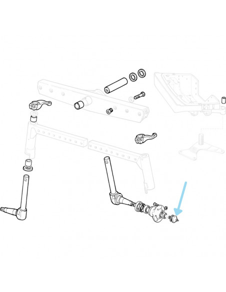 Tapón del buje de rueda Ebro - Kubota, Massey Ferguson 191495M1