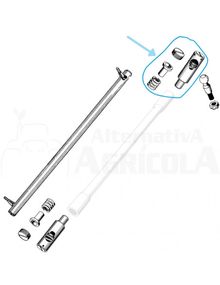 Terminal trasero barra de dirección Ebro - Kubota