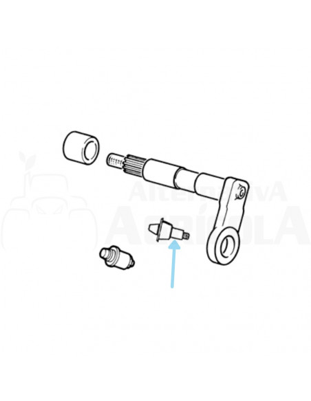 Dedo sin rodamiento sector dirección Ebro - Kubota IRB-2002