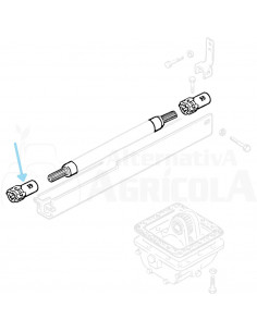 Manguito 6 estrías eje transmisión tracción delantera Ebro - Kubota 301239-2