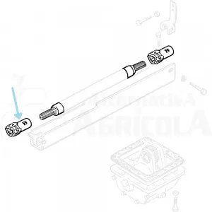 Manguito 6 estrías eje transmisión tracción delantera Ebro - Kubota 301239-2