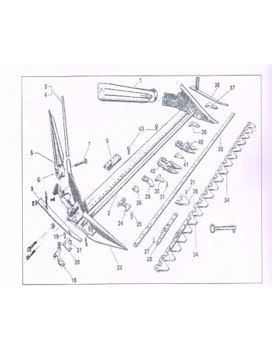 Premilama pisa lateral derecha para peine segadora BCS