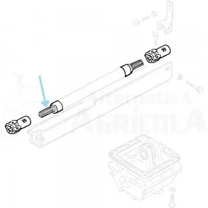 Eje 6 estrías eje transmisión tracción delantera Ebro - Kubota