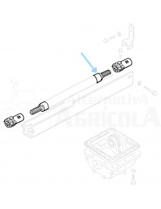 Eje 21 estrías eje transmisión tracción delantera Ebro - Kubota