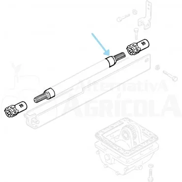 Eje 21 estrías eje transmisión tracción delantera Ebro - Kubota
