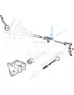 Kit bulón y casquillo palanca acodada elevador hidráulico Ebro - Kubota E190-GF9