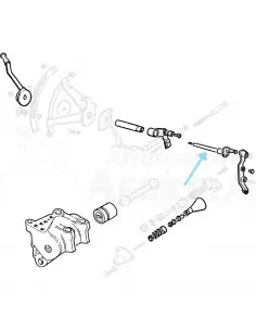 Eje control palanca elevador hidráulico Ebro - Kubota DDN-517-B