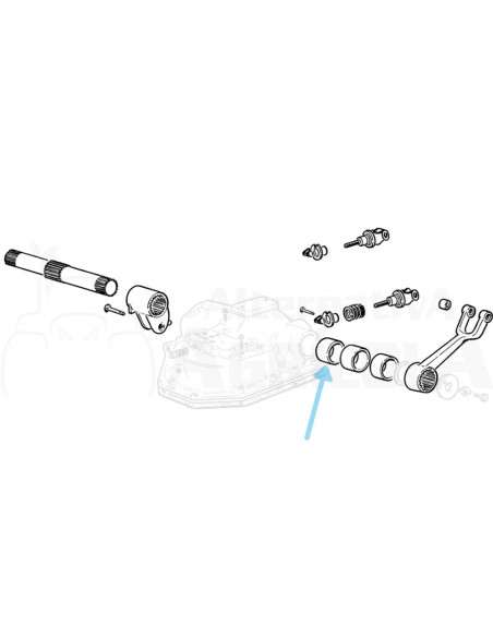 Casquillo grande eje elevador hidráulico Ebro - Kubota 350, 460
