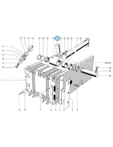 Bulón biela empacadora Welger 630, 730 1124160910
