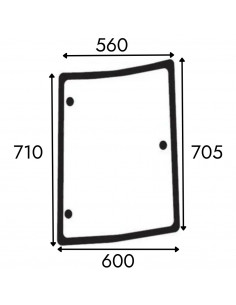 Cristal Lado Derecho para Tractores New Holland Series TDD y TD5000